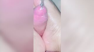 Banging besties penis with sounding knob until that guy cums.