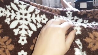 My shy serf gal licks and screws my cunt in a mask and underneath a blanket - Lesbo_illusion