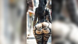 Large Butt Cat Woman with EDM (AI-generated)
