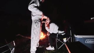 Wife Bent Over and Used Outside at Camp Trying to get Caught