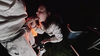 Wife Bent Over and Used Outside at Camp Trying to get Caught