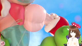 Princess Peach from Super Mario Bros has a group sex - Jazziuu