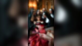 One favourable lady touched by nuns.