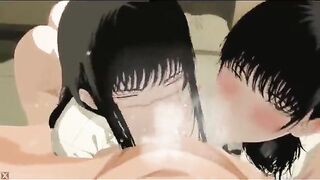 Makima gives a fellatio