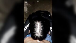 My inexperienced Argentinian sister-in-law sucks me off on the street