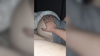Step mamma butt get slapped by step son in nature's garb in daybed near her butt