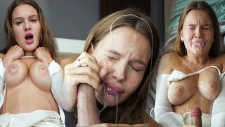 My boyfriend's back from the army. Triple ejaculation and I'm overspread in cum. VIRTUAL SEX