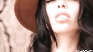 Brunette hair Canela Skin Takes Hard Knob After Sloppy Blow job