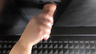 "Milked in my heel" footjob then put my toes in his cum