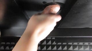 "Milked in my heel" footjob then put my toes in his cum