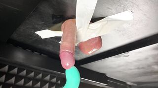 Milking Table 4K *Duct taped his nuts and this chab cums in my throat*