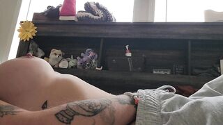 Solo masturbation climax teat play
