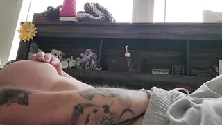 Solo masturbation climax teat play