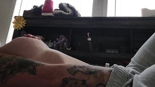 Solo masturbation climax teat play