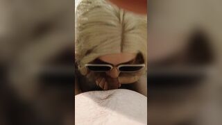 Blond whore suck cuck