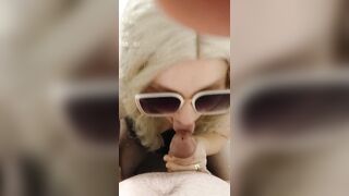 Blond whore suck cuck