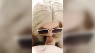 Blond whore suck cuck