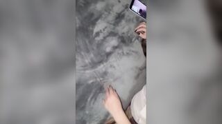 GAL Student from Monterrey comes home from school and is punished by her stepfather for watching porn on her smartphone, real homemade, not fake