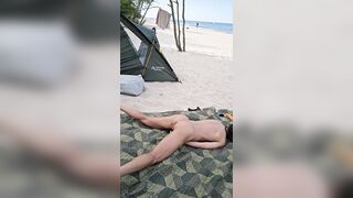 Кончила прямо на пляже в Германии
