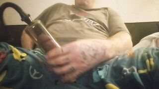 Wanking till giant precum load