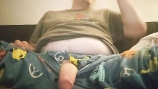 Wanking till giant precum load