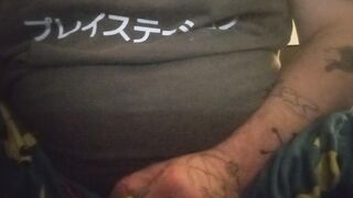 Wanking till giant precum load