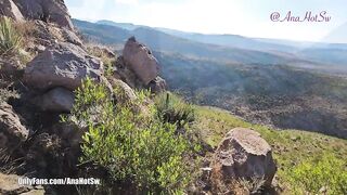 Public Amateur Facial In a Mountain - Hiking Sex