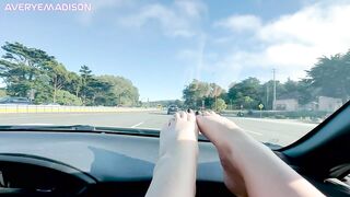 Foot Fetish Car Ride Out of Pants