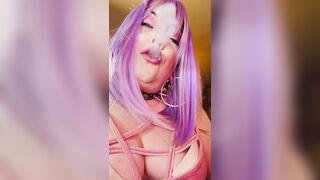 All In Pink! big beautiful woman Tina Snua Enjoys A Cigarette With U - Smokin' Smoker Punk Gothic Punk