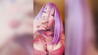 All In Pink! big beautiful woman Tina Snua Enjoys A Cigarette With U - Smokin' Smoker Punk Gothic Punk