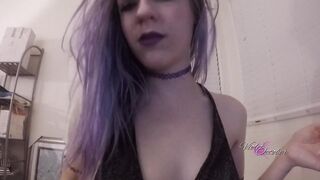 MEMBERS SOLELY washroom show! Tiny alt spinner teasing