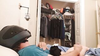 Lustful biker tranny jerks off for u in mini petticoat (try not to cum)