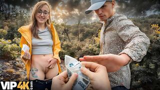 HUNT4K. Met a bare stranger with precious melons in the forest