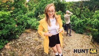 HUNT4K. Met a bare stranger with precious melons in the forest