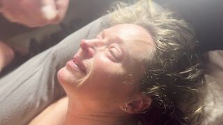 Naturally marvelous wife, morning hand job, feet large titties, facial, great dong sucking