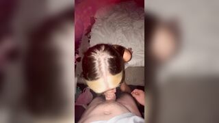 Spunk fountain on the face