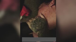 large titty snow bunny gives soppy oral sex