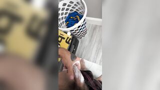 Large white ramrod jerking off untill nut