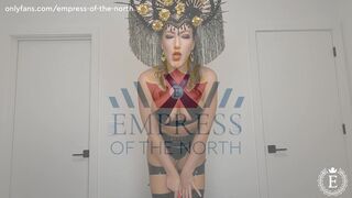 Frustrated Latex Dominatrix Feeder POV - Shaming and Food Stuffing