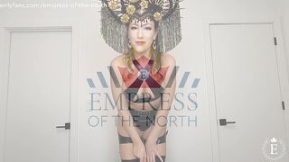 Frustrated Latex Dominatrix Feeder POV - Shaming and Food Stuffing