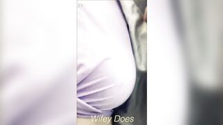 mother I'd like to fuck has no brassiere in exhibitionist dare