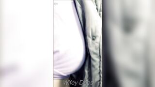 mother I'd like to fuck has no brassiere in exhibitionist dare