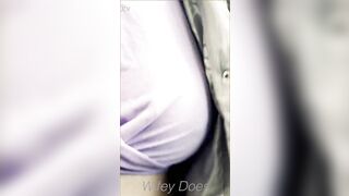 mother I'd like to fuck has no brassiere in exhibitionist dare