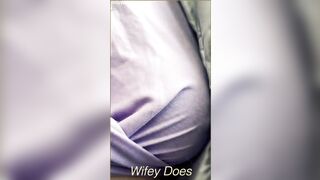 mother I'd like to fuck has no brassiere in exhibitionist dare