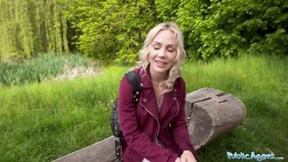 Sexy BLOND from Finland Takes the Large D - Public Agent