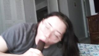 Faithful bbc nuts on gals face