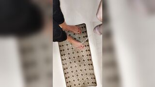 MY RUSSIAN ALLY INVITES ME TO THE WASHROOM TO VOID URINE ON MY FEET