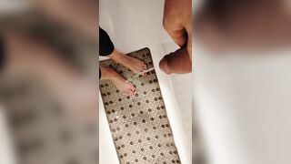 MY RUSSIAN ALLY INVITES ME TO THE WASHROOM TO VOID URINE ON MY FEET