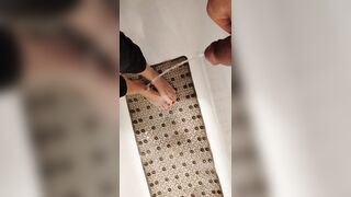 MY RUSSIAN ALLY INVITES ME TO THE WASHROOM TO VOID URINE ON MY FEET