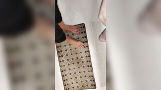 MY RUSSIAN ALLY INVITES ME TO THE WASHROOM TO VOID URINE ON MY FEET